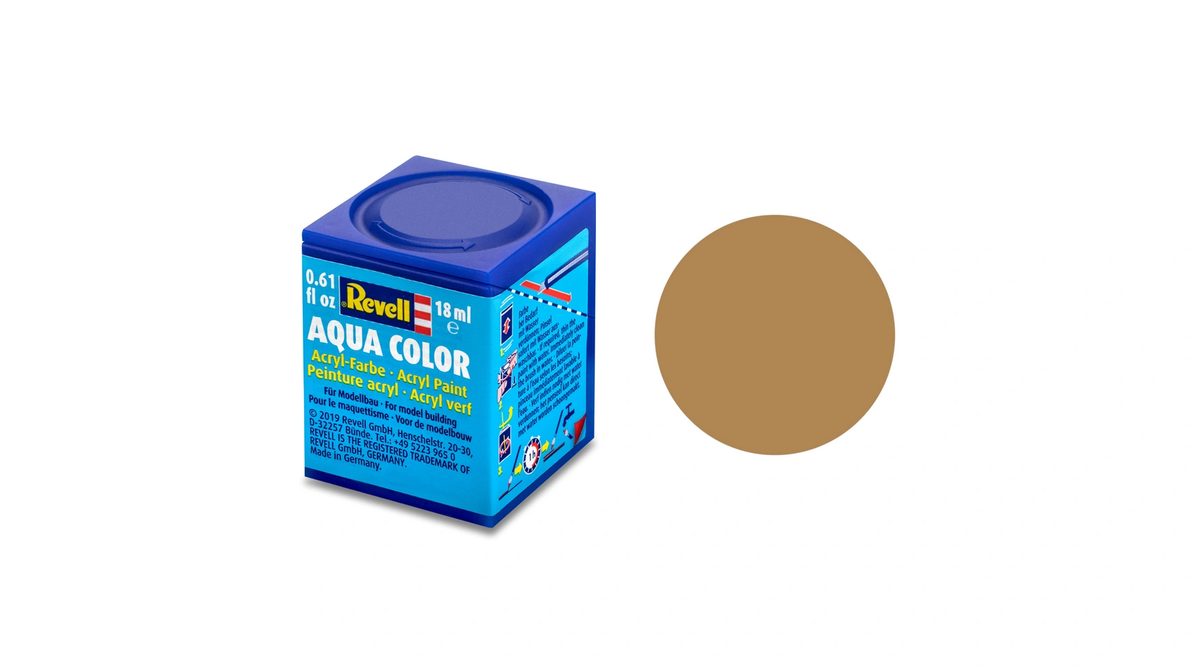 Revell Aqua Color Охра, матовый, 18 мл, RAL 1011 revell aqua color sand матовый 18 мл