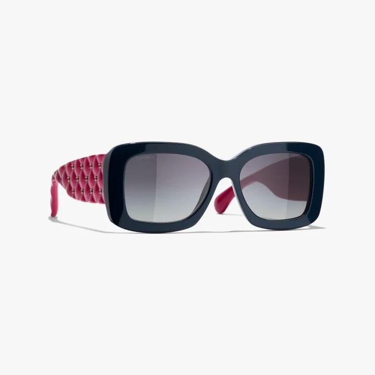 

Солнцезащитные очки Chanel Rectangle, голубой/розовый