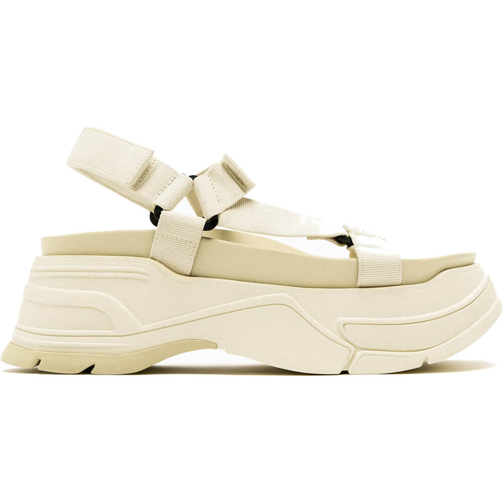 

Сандалии Zara Flatform Sporty, светло-бежевый