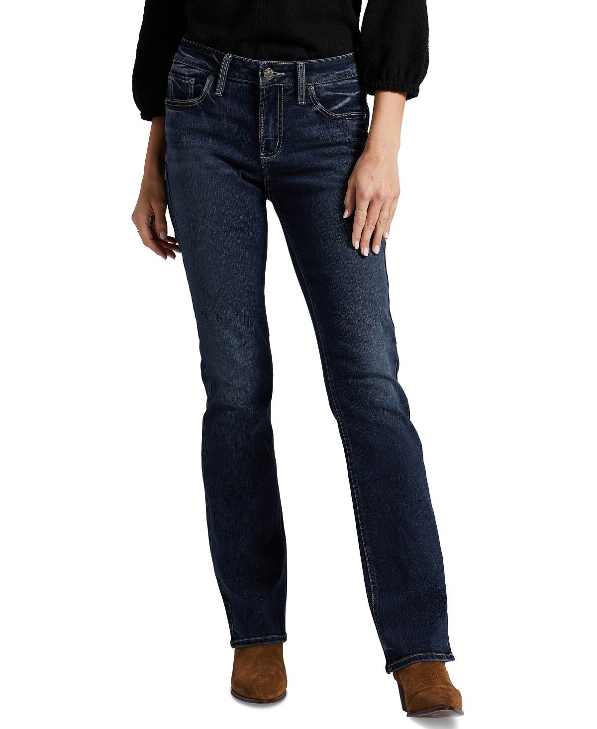 

Женские зауженные джинсы elyse со средней посадкой Silver Jeans Co.