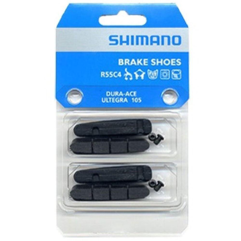 Тормозные колодки R55C4 для алюминиевых дисков 2 пары SHIMANO, черный / черный / черный тормозные картриджи shimano r55c4