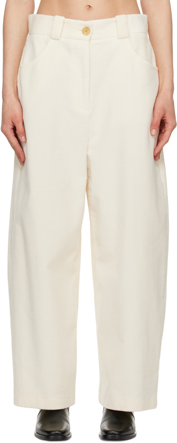 

Брюки Off-White из раптона KHAITE, Белый