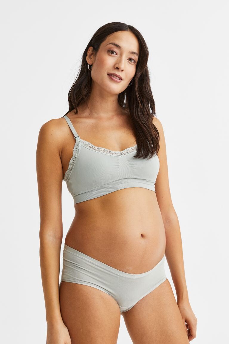 

MAMA Бюстгальтер с подкладками для беременных, 2 шт. H&M, светло-голубой/розовый