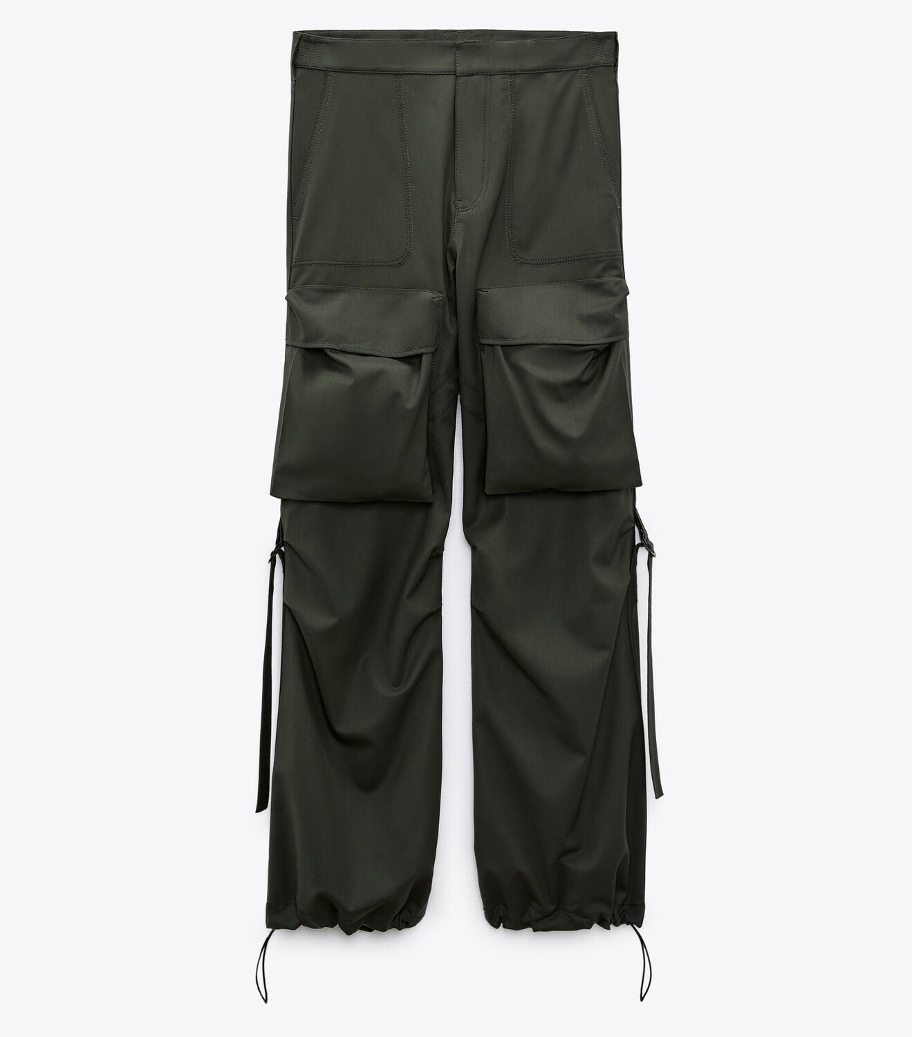 

Брюки Zara Wool Blend Cargo, хаки