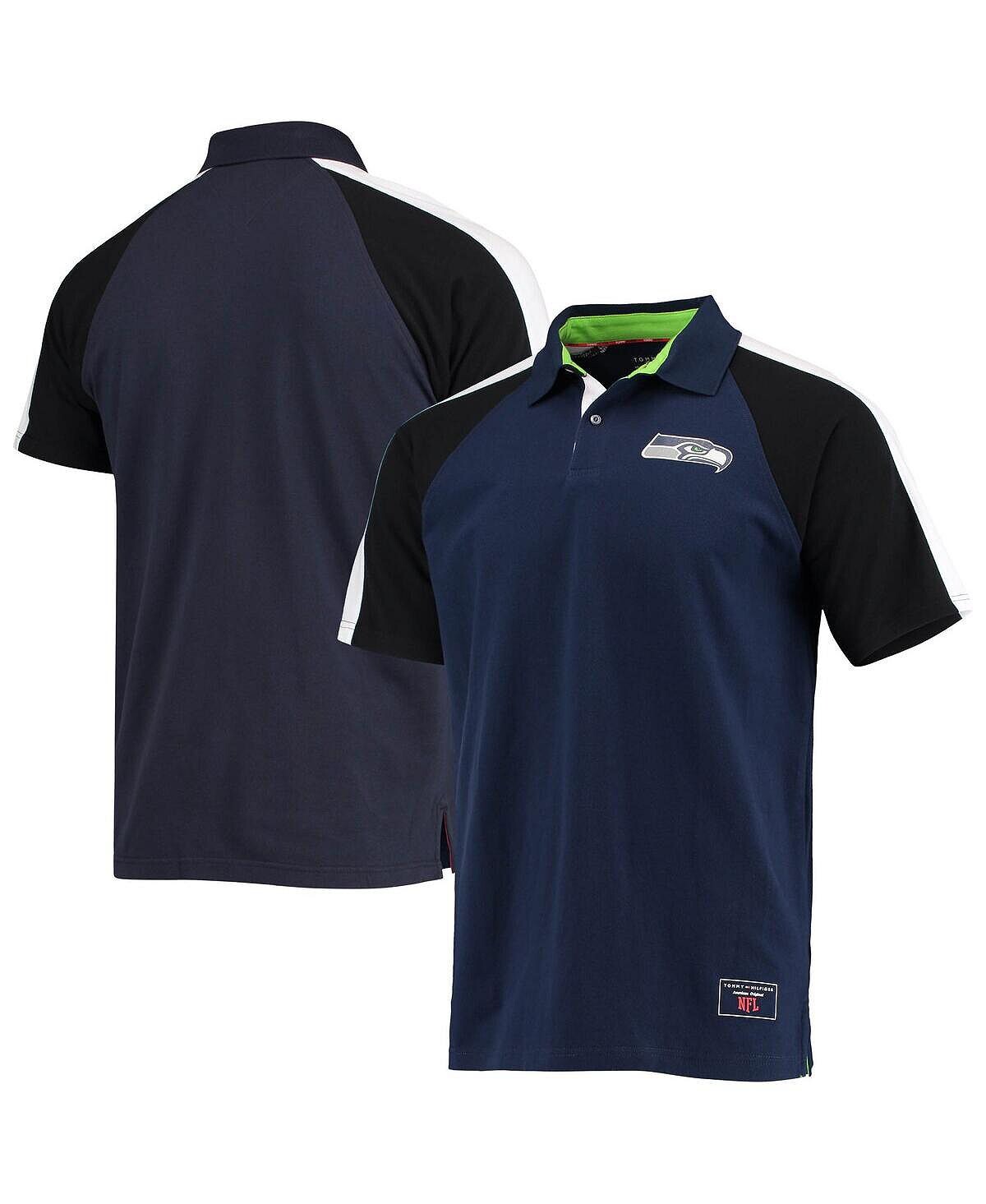 

Мужская темно-синяя рубашка поло seattle seahawks holden с регланами, белая Tommy Hilfiger, мульти