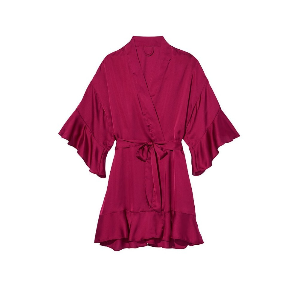 

Халат Victoria's Secret Georgette Flouncee, бордовый