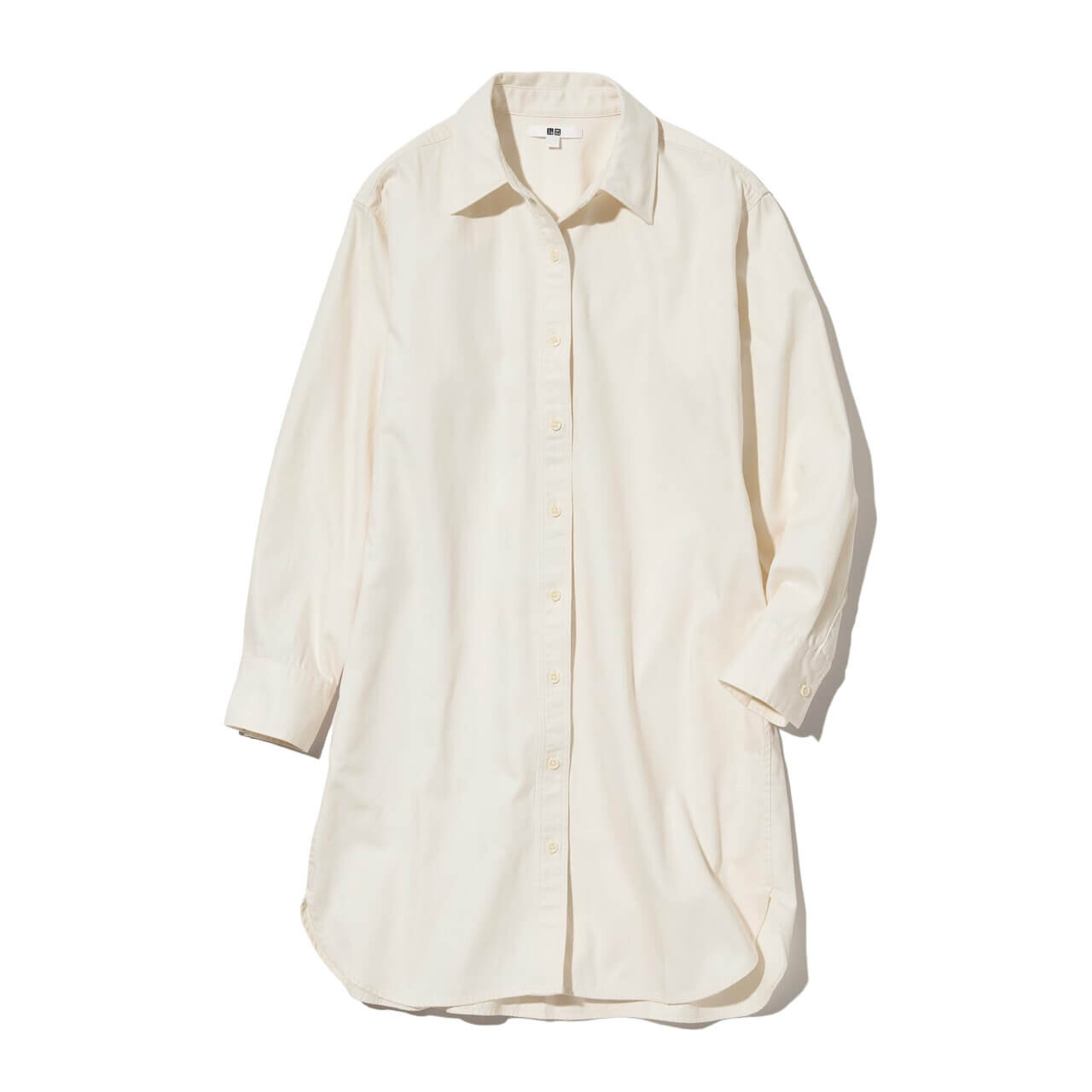 

Платье Uniqlo Denim Long Sleeved Shirt, кремовый