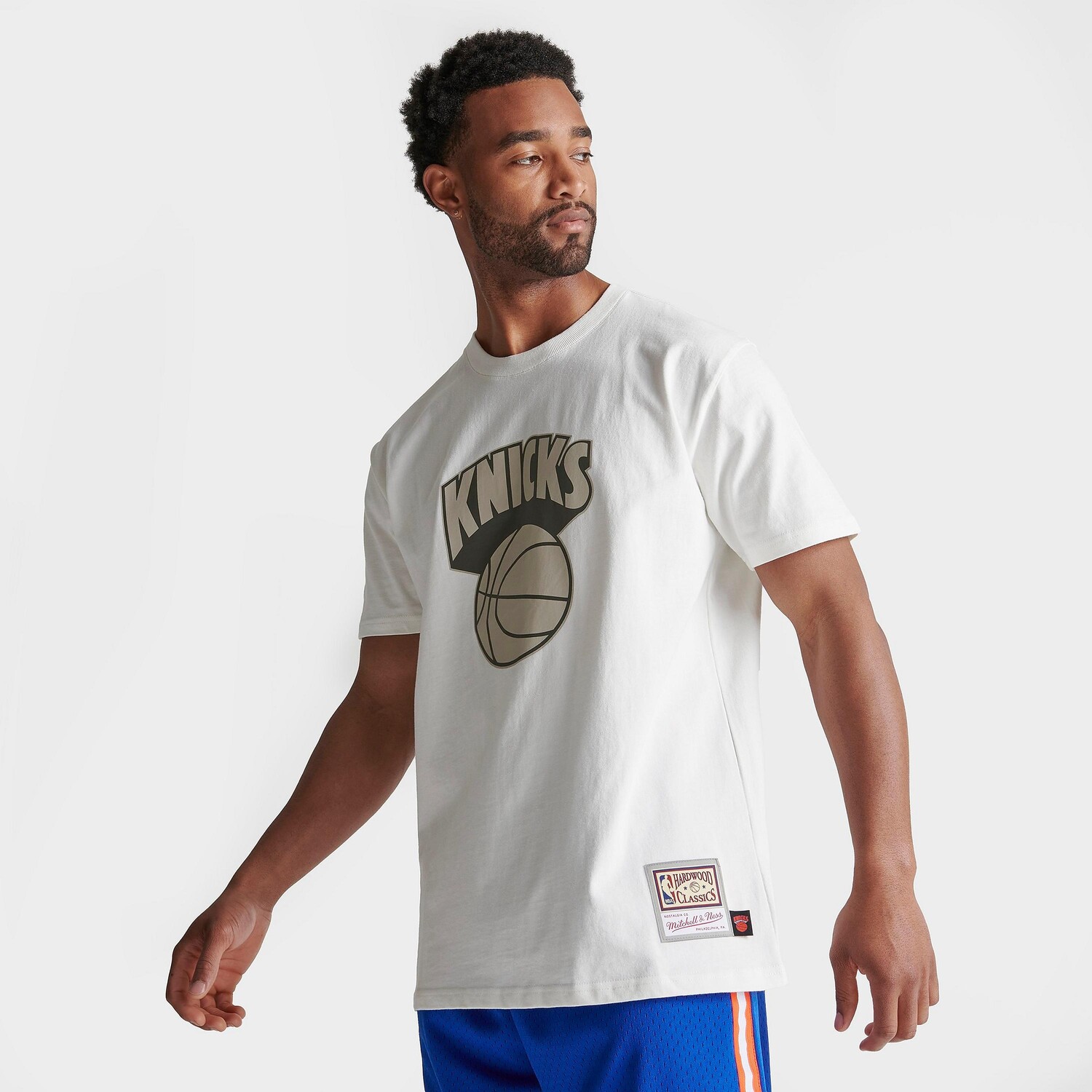 

Кремовая футболка НБА Mitchell & Ness New York Knicks, белый