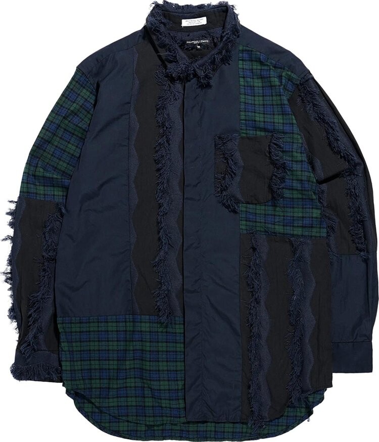 

Рубашка Engineered Garments Combo Short Collar Shirt 'Navy', разноцветный