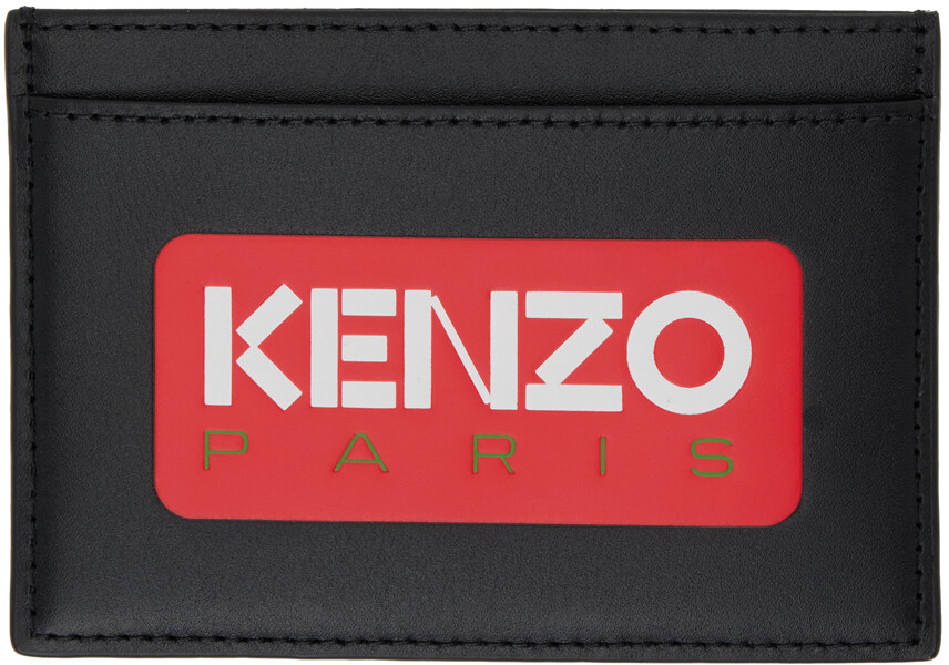 

Черный кожаный визитница Kenzo Paris