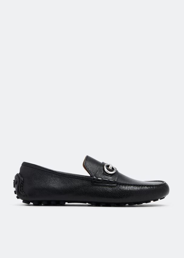 

Лоферы FERRAGAMO Gancini loafers, черный