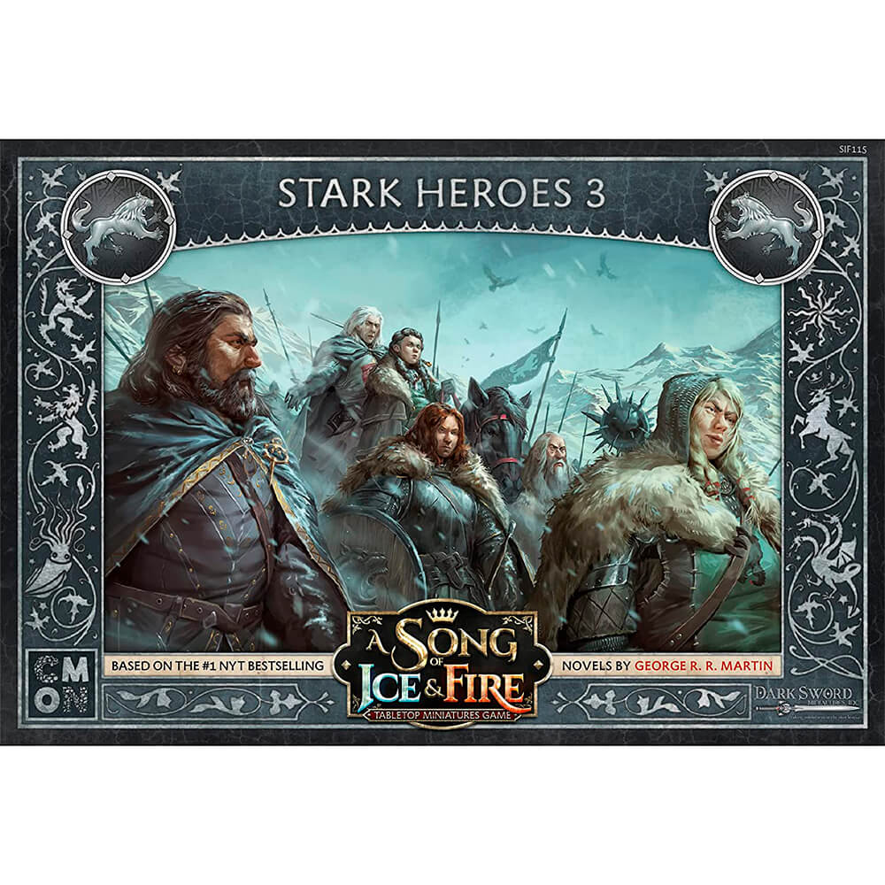 цена Дополнительный набор к CMON A Song of Ice and Fire Tabletop Miniatures Game, Stark Heroes III