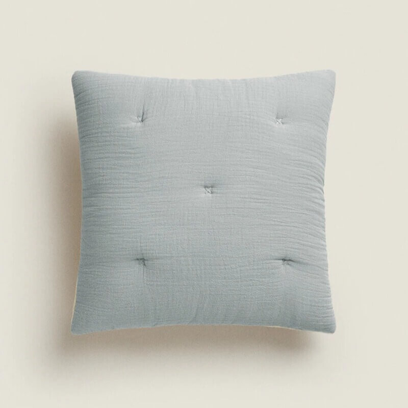 

Чехол для декоративной подушки Zara Home Chiffon and Cotton Jersey, серо-голубой