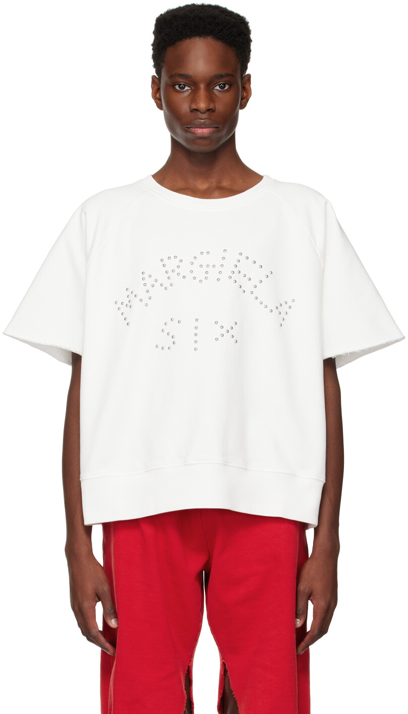 

Off-White футболка с заклепками MM6 Maison Margiela