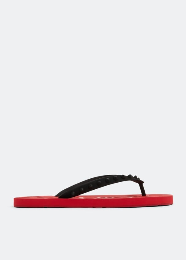 

Шлепанцы CHRISTIAN LOUBOUTIN Loubi flip flops, красный