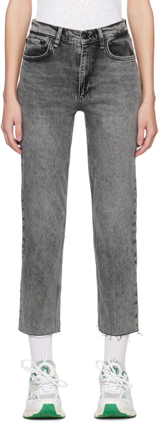 

Черные зауженные прямые джинсы Wren rag & bone