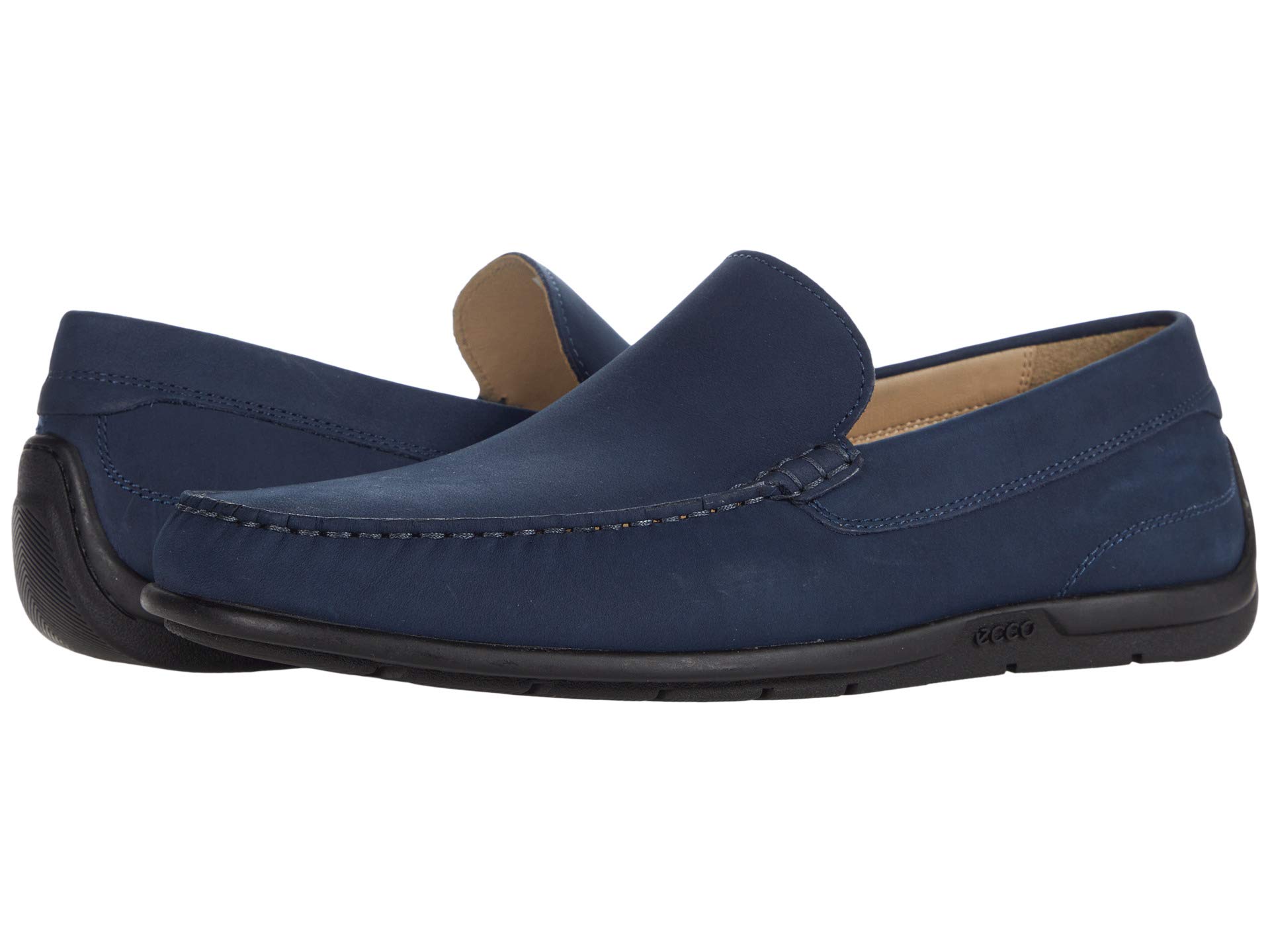 Ecco moccasin sales navy