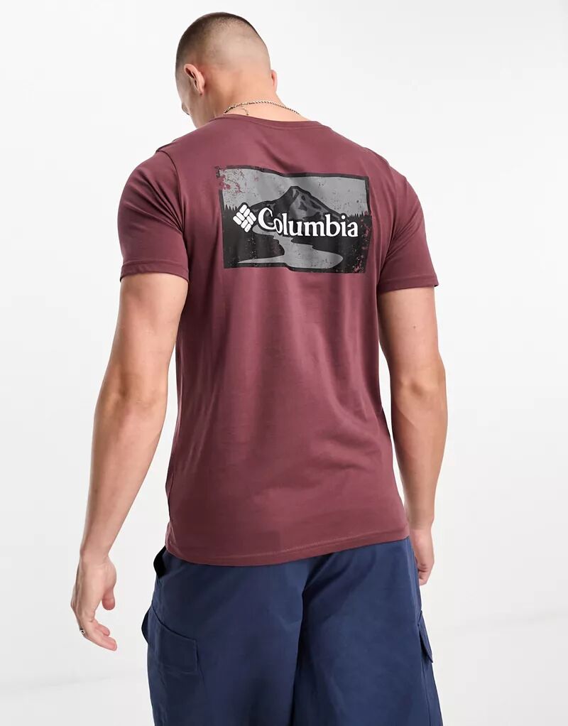 Коричневая футболка с графическим рисунком на спине Columbia Rapid Ridge, эксклюзивно для ASOS