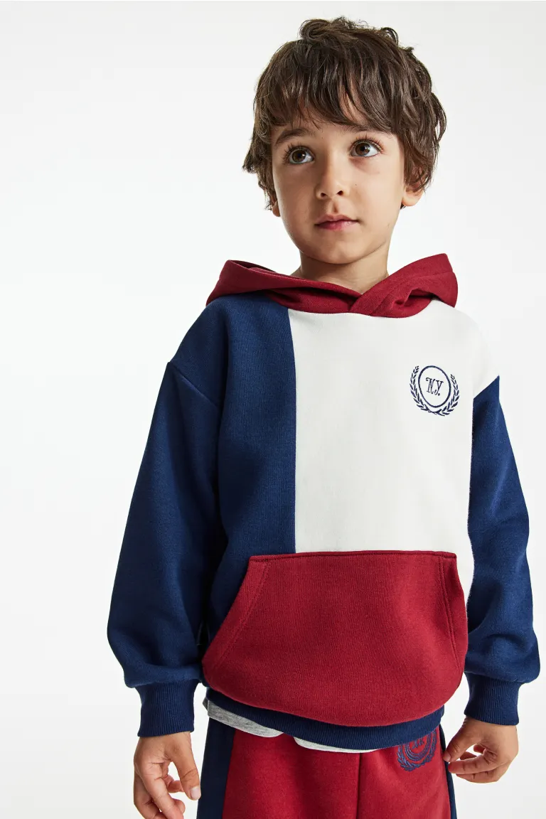 

Толстовка с принтом и капюшоном H&M, синий