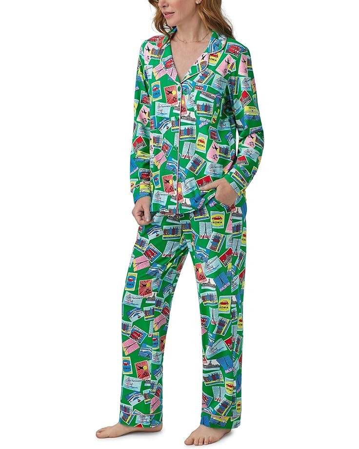 

Пижамный комплект Bedhead PJs Long Sleeve Classic PJ Set, цвет Greetings From