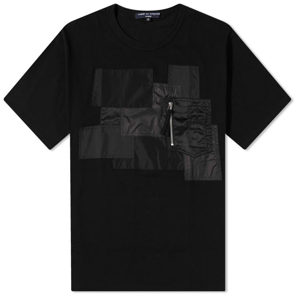 

Футболка на молнии с несколькими нашивками Comme Des Garçons Homme, черный