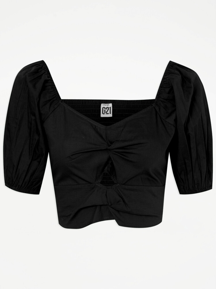 

G21 Черный топ Twist Front Co-Ord George., черный