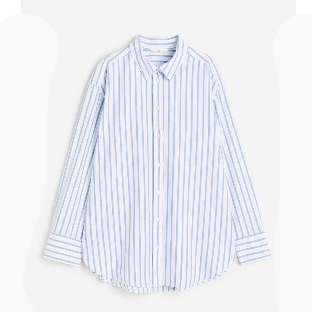 

Рубашка H&M Oxford, белый/голубой