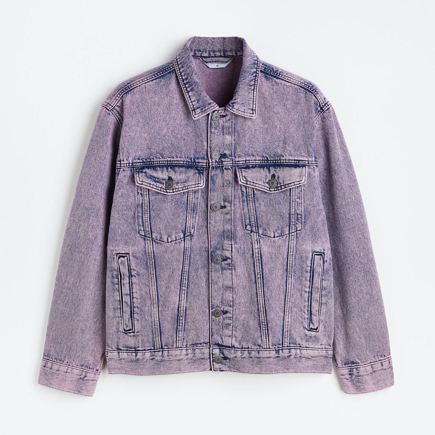 

Джинсовая куртка H&M Relaxed Fit, джинсово-фиолетовый
