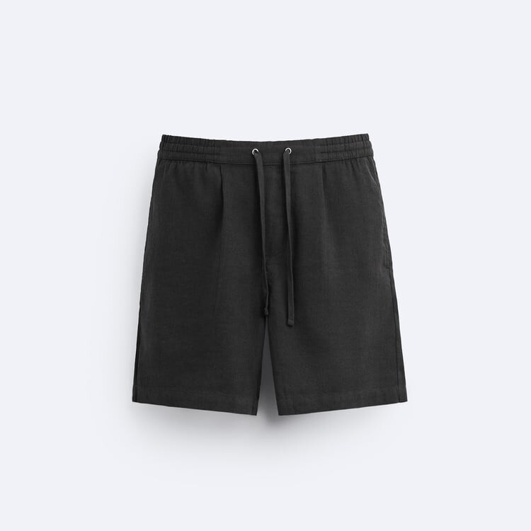 

Шорты Zara Linen - Cotton Bermuda, черный