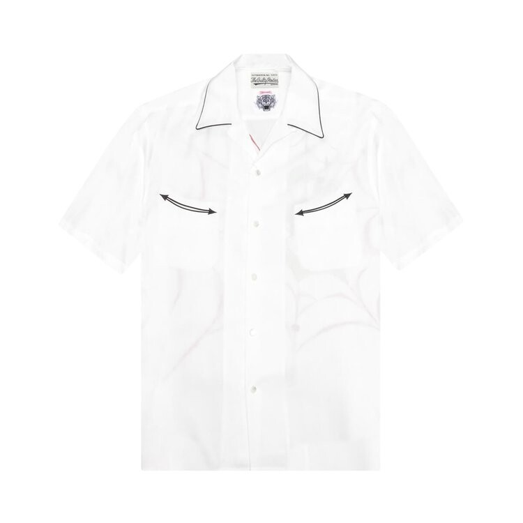 

Рубашка Wacko Maria Wolf's Head Short-Sleeve Hawaiian Shirt 'White', белый