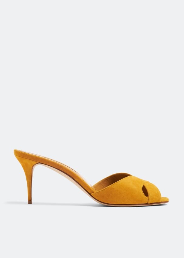 

Сандалии MANOLO BLAHNIK Mumbimu suede sandals, желтый