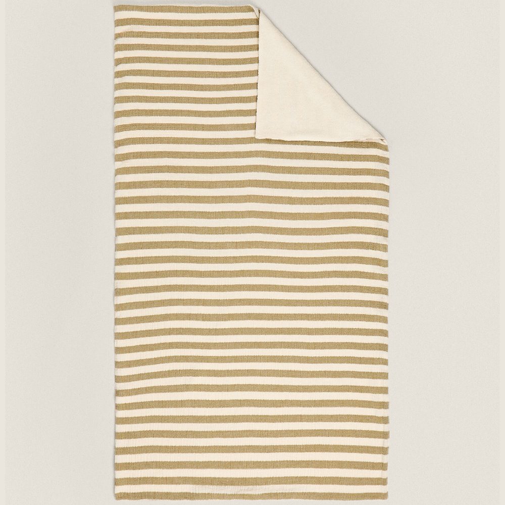 Пляжное полотенце Zara Home Children’s Striped, бежевый/темно-зеленый/темно-коричневый ovs детское полотенце белый