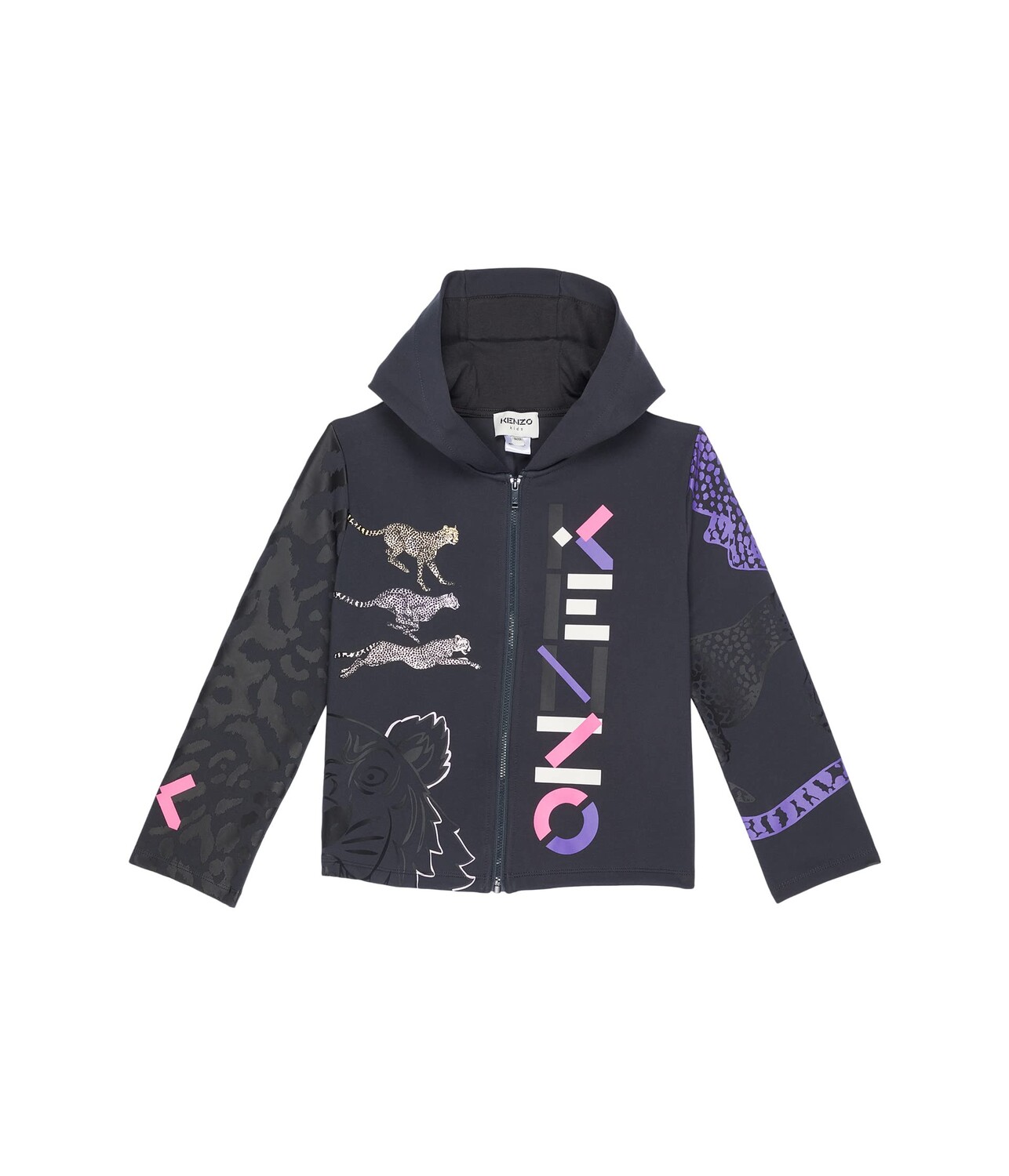

Худи Kenzo Kids, Cheetah Print Zip-Up Hoodie