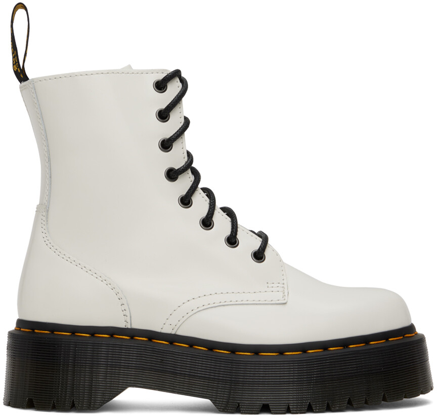 

Белые ботинки на шнуровке Jadon Dr. Martens