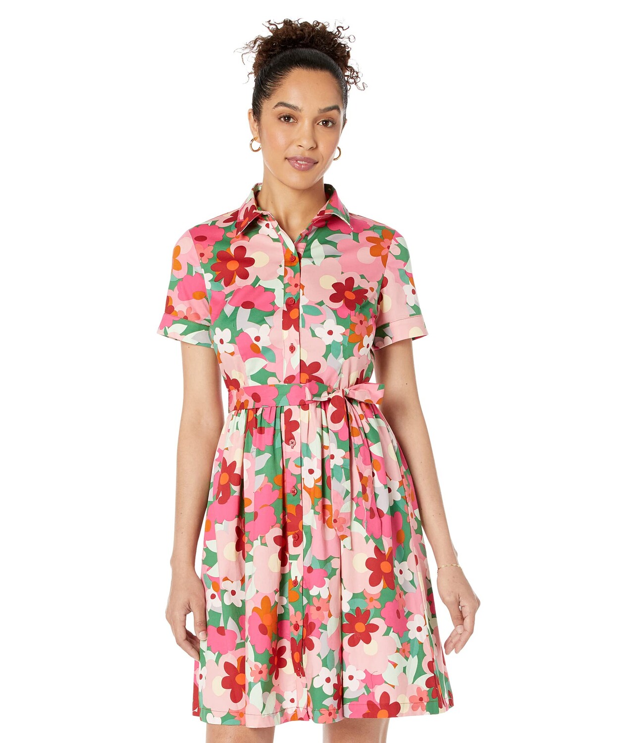 

Платье Donna Morgan, Collared Button-Up Mini Dress with Set in Sleeves