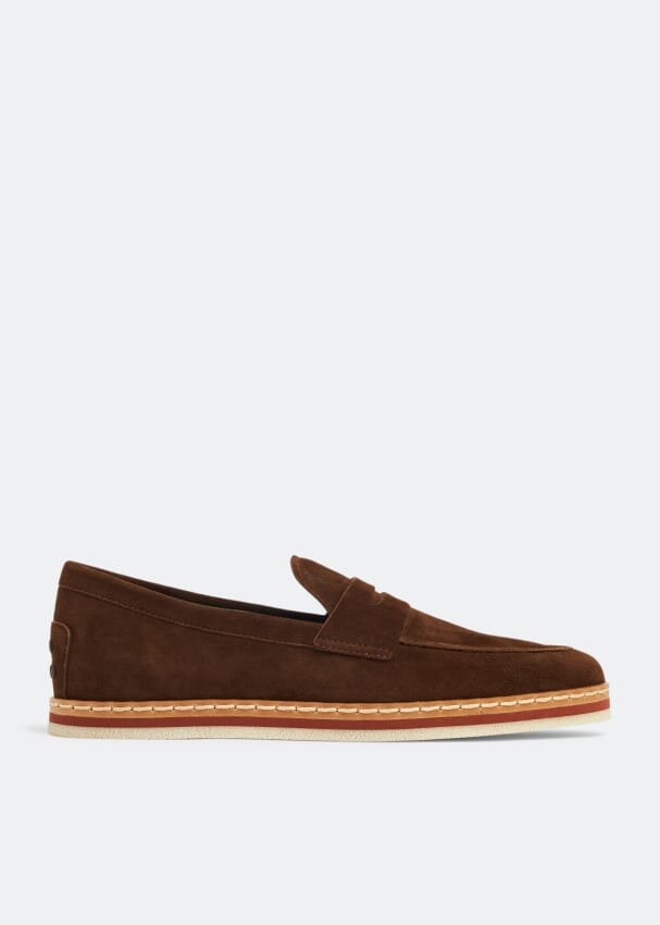 

Лоферы TOD'S Suede loafers, коричневый