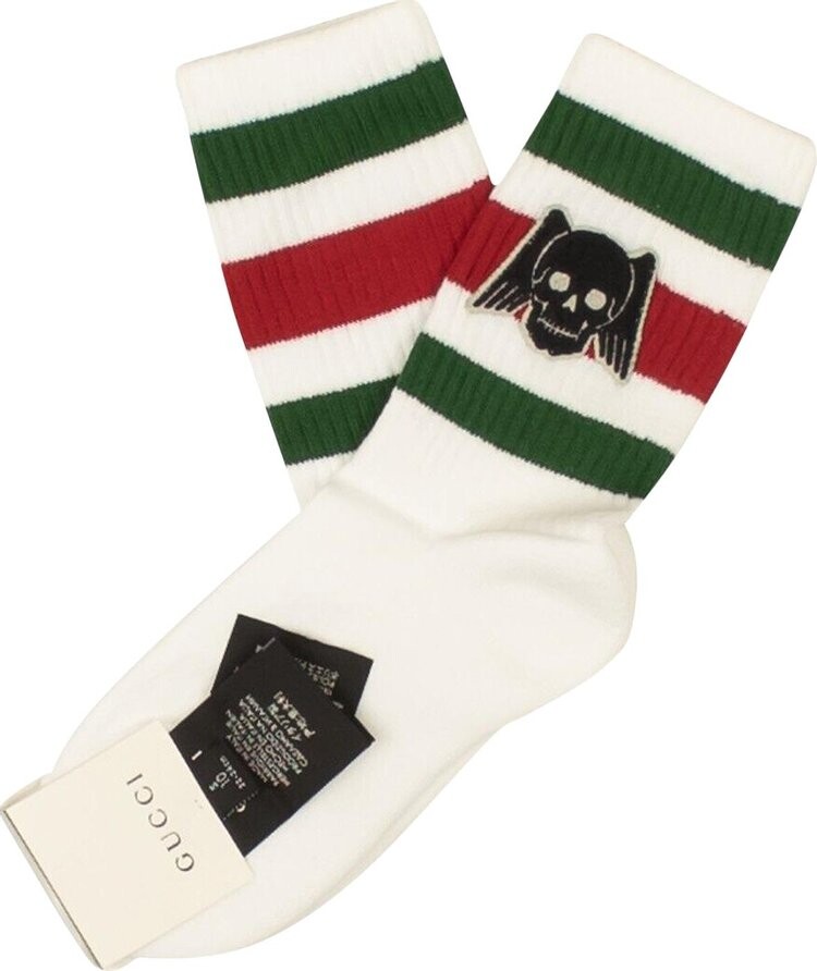 

Носки Gucci Skull Patch Athletic Socks White, белый