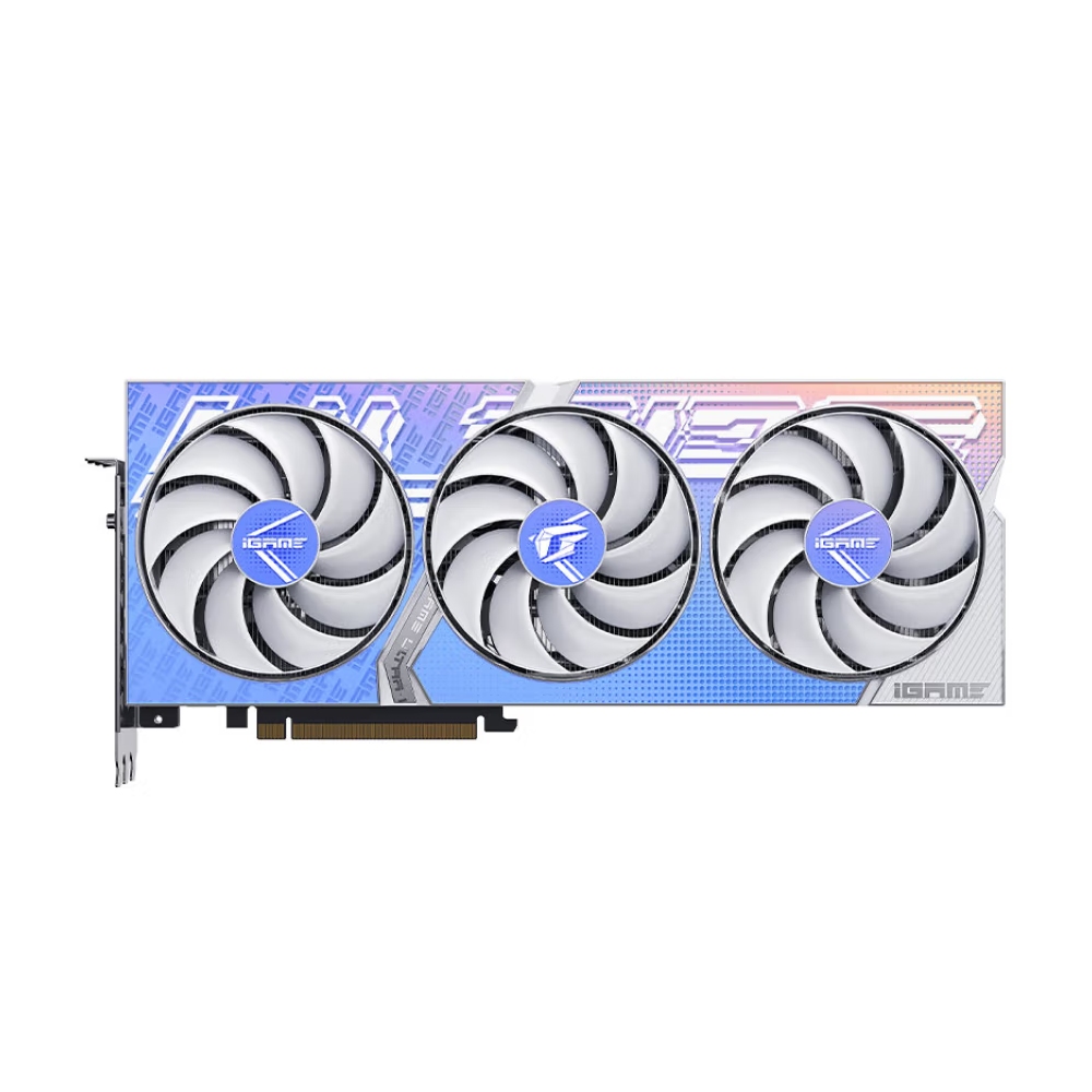 Видеокарта Colorful iGame GeForce RTX 4080 SUPER Ultra W OC, 16 ГБ, белый/синий