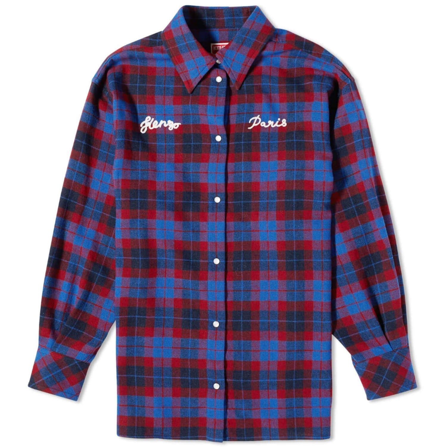 

Рубашка Kenzo Vivienne Oversized Checked, синий