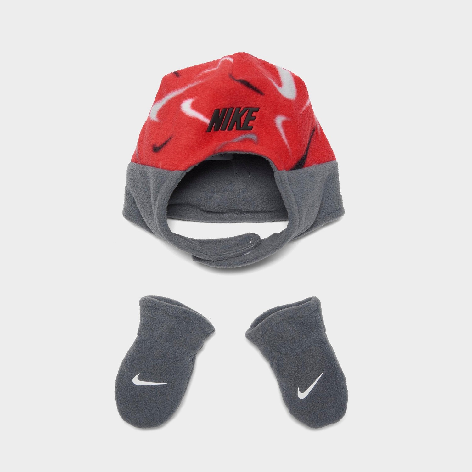

Комплект из флисовой шапки и варежек Nike для младенцев для мальчиков, серый