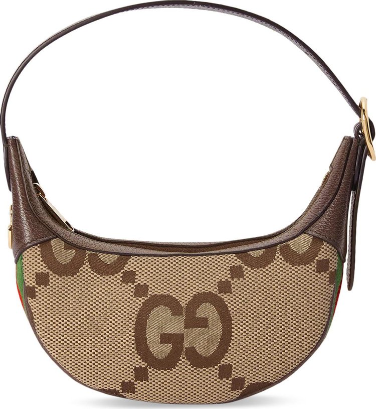 Сумка Gucci Ophidia Jumbo GG Mini Bag Camel/Ebony, кэмел - фото