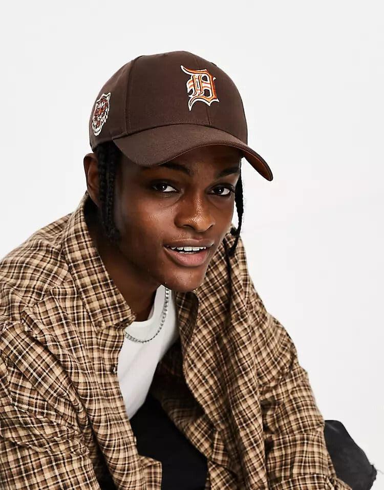 

Бейсболка с вышивкой 47 Brand Detroit Tigers, коричневый