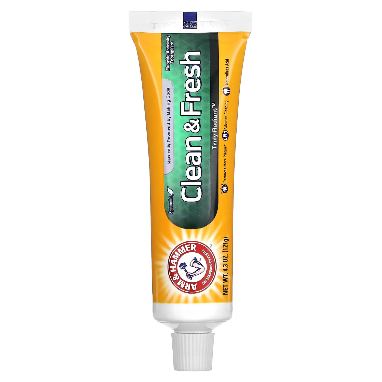 

Arm & Hammer, Truly Radiant, чистая и свежая зубная паста, мята, 121 г (4,3 унции)