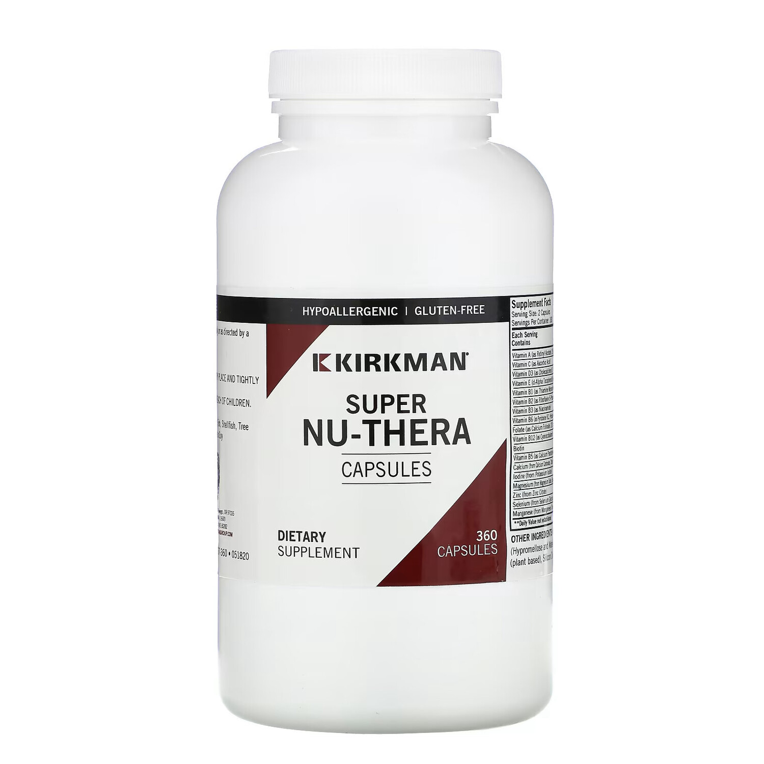

Kirkman Labs, Super Nu-Thera, 360 капсул