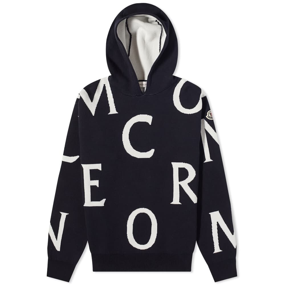 

Толстовка Moncler Logo Intarsia Knitted Hoody, Черный