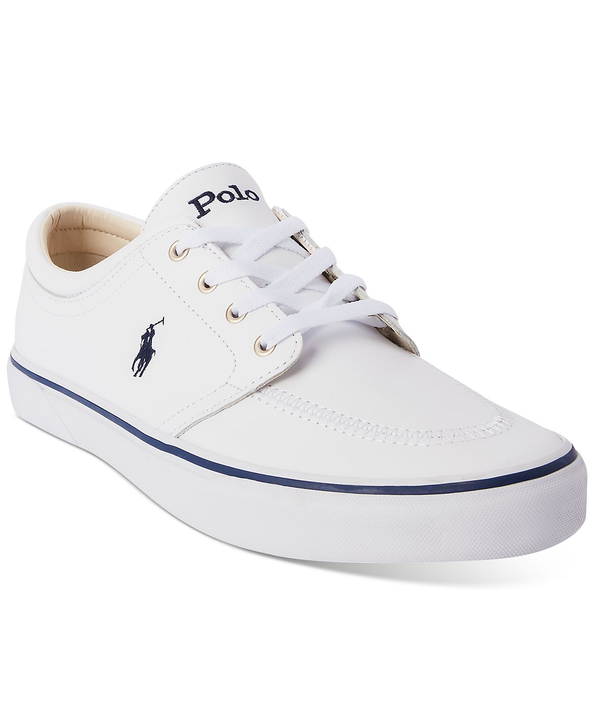 Мужские кожаные кроссовки faxon Polo Ralph Lauren, белый - фото