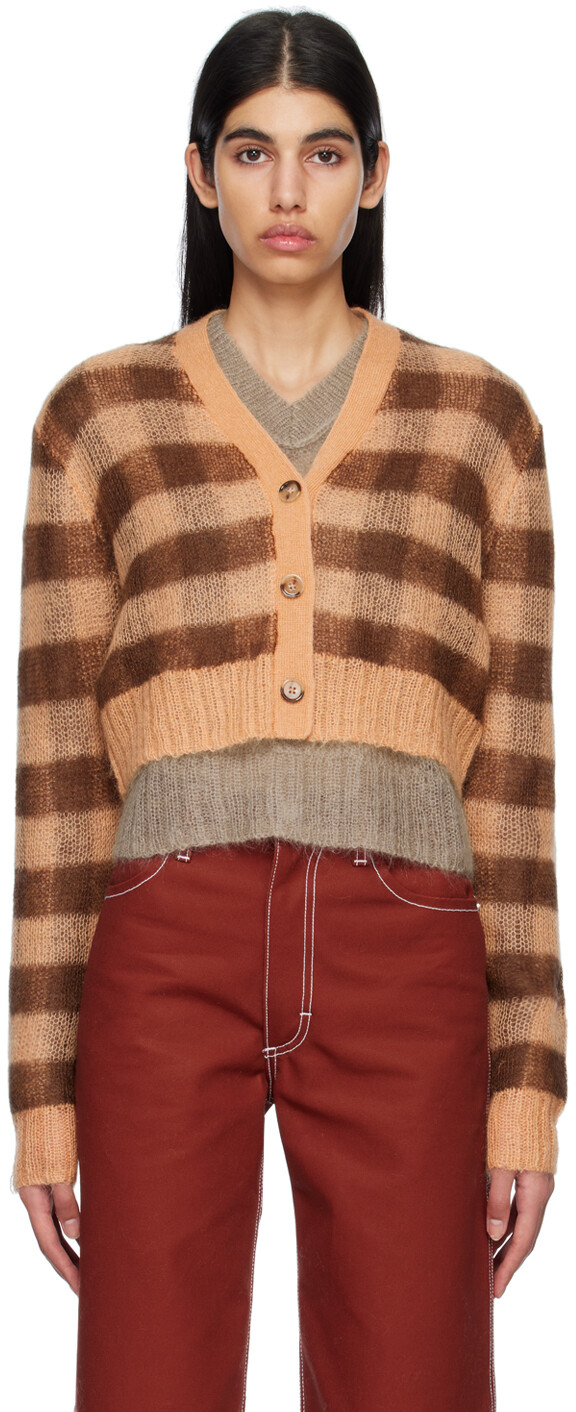 

Коричневый укороченный кардиган Acne Studios