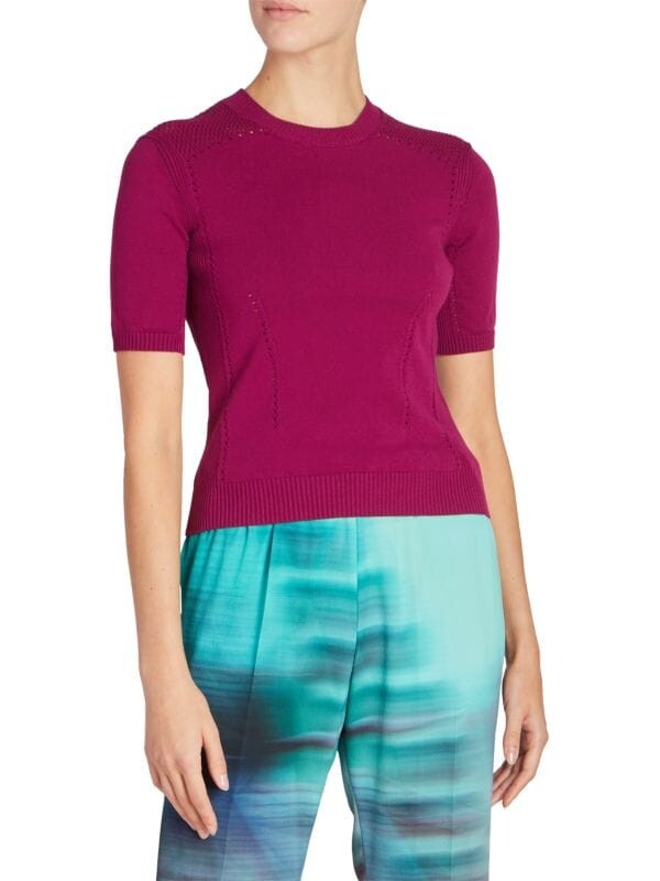 

Футболка Dries Van Noten с круглым вырезом, fuchsia