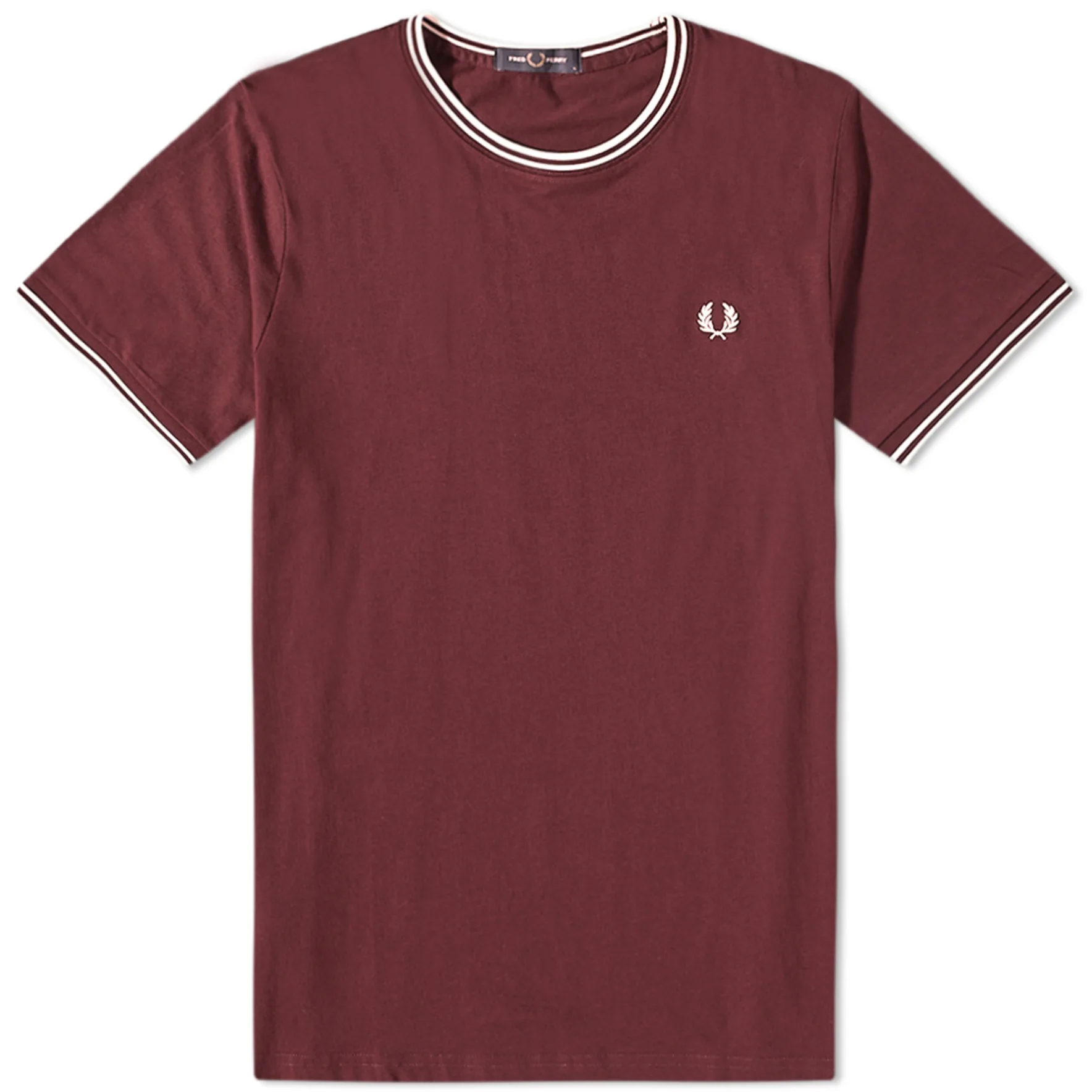 Футболка Fred Perry Authentic Twin Tipped, бордовый футболка поло fred perry twin tipped белый