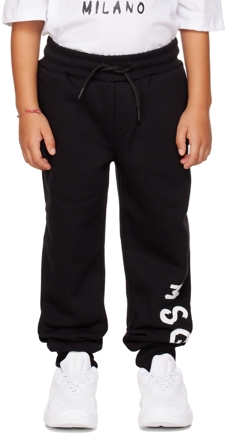 

Детские черные брюки с логотипом MSGM Kids